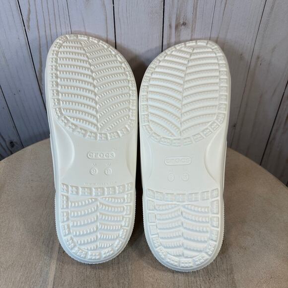 Crocs Classic Mens Slides Size 9 Womens 11 Slip On Sandals White 206761-100 NEW - Picture 12 of 14